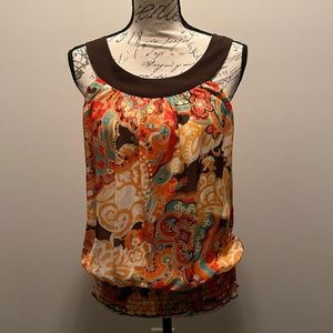 Womens Paisley Print Dress Top